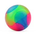 Balle pour animaux haute élasticité avec épissure multicolore et texture antidérapante - Balle Patchwork Arc-en-ciel Mate 5,5 cm
