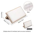 Beige PU leather necklace display stand with wooden frame for ten pendants - Horizontal Chain Board (White/Champagne)