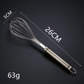 26cm manual 304 stainless steel whisk with 5cm head width and 63g lightweight design - Small Whisk [304 Material]