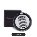 3D quantum magnetic eyelashes set 24P-4 with 4 pairs in a silver glitter box - 24P-4