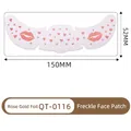 Metallic rose gold lip and heart face tattoos freckle stickers size 150x52mm - Rose Gold Stamping Freckle Face Patch(QT-0116)