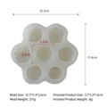 6-cavity rose flower silicone mold for DIY candles and soaps with specific dimensions - Mixed Flower Mold (J-0738)