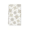White Christmas kitchen towel featuring elegant gold and silver snowflake patterns - XWJ02-19 (Gold Silver Snowflakes)