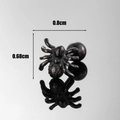 Gothic punk zwarte spin oorsteker van roestvrij staal met een breedte van 0,8 cm - Zwarte Stijl (S294)