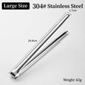 Large 24.8cm stainless steel food tong with serrated edges and polished finish - Thickened Large/304 Stainless Steel