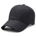 Classic black middle-aged men's cotton baseball cap with Sport lettering on side - Adjustable / Gray