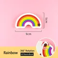 Rainbow shaped spiral memo pad with 360-degree rotation, 50 sheets, 9x5cm size - Ring Bound Note - Rainbow