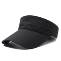 Visera negra de malla con ala larga para deportes al aire libre y protección solar diaria activa - Ajustable / Negro