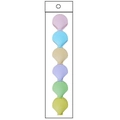 Set of 6 colorful pastel shell hair clips on a white display card for stationery - Bag Packaging / New Shell Model Item