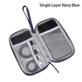 Organisateur d'accessoires numériques bleu marine avec poches en filet élastiques - Monocouche / Bleu marine