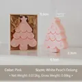 Pink Christmas tree scented candle in white peach oolong fragrance with gift packaging - Christmas Tree Pink (White Peach Oolong)