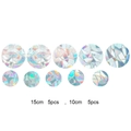 Set de láminas prismáticas para ventanas con cinco círculos de 15cm y cinco de 10cm - RPS001 Pegatina Estática: Círculo