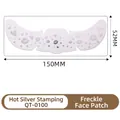 Temporary silver metallic freckle stickers with heart patterns, model QT-0100, 150x52mm - Silver Stamping Freckle Face Patch(QT-0100)