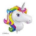 Giant 110x80cm 3D standing unicorn foil balloon with rainbow mane for birthday party - Large Colorful Unicorn Head-110*80cm