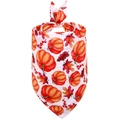 Dog bandana with autumn pumpkin and maple leaf patterns for Thanksgiving holiday decor - S / Maple Leaf Pumpkin
