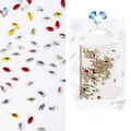 Macro detail of mixed marquise crystals and nail decorations in package #05 - #05 Marquise Shape