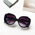 Oversized black square sunglasses for women with purple gradient lenses in trendy style - Black
