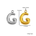 Pendentif lettre G bulle dimensions 16,5mm hauteur en finitions or et argent - Style Suspendu - Lettre G