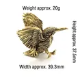 Pendentif porte-clés colibri vintage en laiton avec gravure détaillée des plumes - Colibri