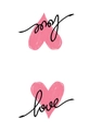 Absorbent kitchen dish towel featuring romantic pink heart and love script design - Pink Love Hearts(MB1-14)