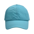 Detail of light blue quick-dry sun visor showing fabric texture and brim stitching - Blue