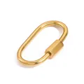 25x13mm gold stainless steel carabiner screw lock clasp for jewelry making - 25x13mm / Gold