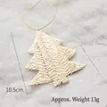 Addobbo per albero di Natale in metallo martellato dorato, decorazione festiva da 10,5 cm - Albero di Natale in Ferro Oro / Oro