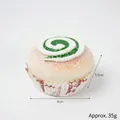 Modèle de cupcake artificiel en PU de 8cm avec crème blanche et glaçage vert - Vert Herbe