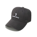 Detail of dark grey baseball cap featuring white 7 MOUNT GREEN 3D embroidery texture - M (56-58cm) / Gray