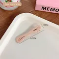 Matte nude pink seamless hair clip for women, size 6.1cm long and 1.3cm wide - 4# Bow Duckbill Clip (Light Coffee)