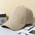 Classic khaki six-panel baseball cap in premium twill cotton on a minimalist background - Khaki (6-Panel Synthetic)