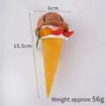 Calamita da frigo cono gelato cioccolato e fragola, modello alto 15,5 cm - Cono di Frutta Caffè