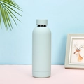 Matte mint blue stainless steel vacuum insulated sports water bottle with screw cap - Milk Green