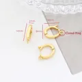Makroansicht der 14x8mm vergoldeten Schließe mit geschlossener Öse für DIY-Schmuck - Stil 5 Gold (Geschlossener Ring)