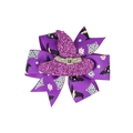 Fiocco per capelli viola di Halloween con pipistrelli e decorazione a cappello da strega - Stile Cappello da Mago / Viola