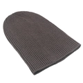 Classic dark brown ribbed knit beanie hat for winter warmth in soft vertical stripe texture - Coffee / One Size(Adjustable)