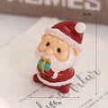 Mini-Weihnachtsmann-Figur mit blauem Geschenkpaket für Weihnachtsbaumdekoration - Weihnachtsmann