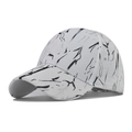 Cappellino da baseball tie-dye moderno con motivi astratti di inchiostro nero su bianco - Regolabile / Bianco Lucido