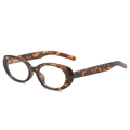 Vintage oval tortoiseshell sunglasses with classic amber pattern and UV protection lens - Tortoise Frame Clear Lens