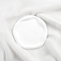 Minimalist irregular cloud-shaped white plaster tray on natural linen fabric - Cloud Round