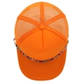 Bright orange trucker hat with colorful beaded chain and breathable mesh back panel - M (56-58cm) / Orange