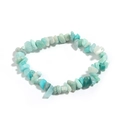 Natural amazonite chips bracelet featuring light blue polished irregular gemstones - Amazonite