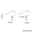 DIY silver stainless steel earring hooks with spring and ball for jewelry making - Steel Color - Style C