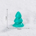 Miniature 1.1cm teal Christmas tree figurine for micro landscape DIY winter decoration - 23# Green Christmas Tree