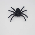 Schwarze glitzernde Spinne Halloween-Deko mit Pailletten auf weißem Hintergrund - Schwarz