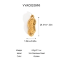 Pendentif en forme de cacahuète en acier inoxydable 304 doré pour bijoux DIY - Style Cacahuète (YYAC025010)