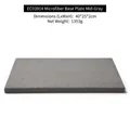 Gray microfiber jewelry display base board for rings and necklaces, 40x25x2cm size - EC03914 Microfiber Base Plate Medium Grey