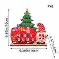 Décoration de Noël DIY en bois avec Père Noël et sapin, dimensions 16x16x4cm - Père Noël avec Arbre