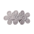 Graue bestickte Sonnenblumen-Haarklammer für Kinder mit dreifachem Stoffblumen-Design - Grau