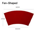 Red fan-shaped Christmas ice cream bouquet wrap with textured diamond pattern, 82x37cm - Fan-shaped - Bright Red / 82*37cm